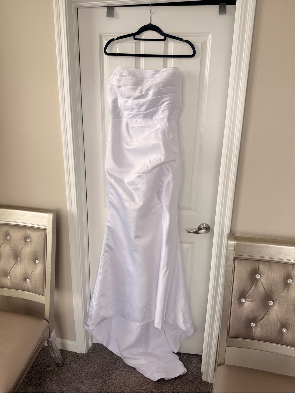 New Elegant Strapless White Mermaid Wedding Dress Size 10
